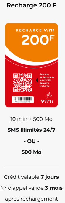RECHARGE VINI 200FRS