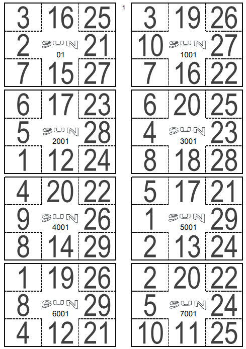 PETIT JEU 25 FEUILLES