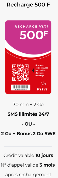 RECHARGE VINI 500FRS
