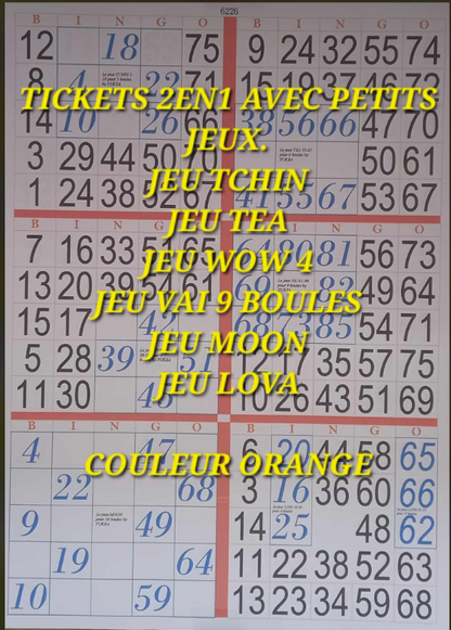 Paquets de 25 feuilles de petits jeux