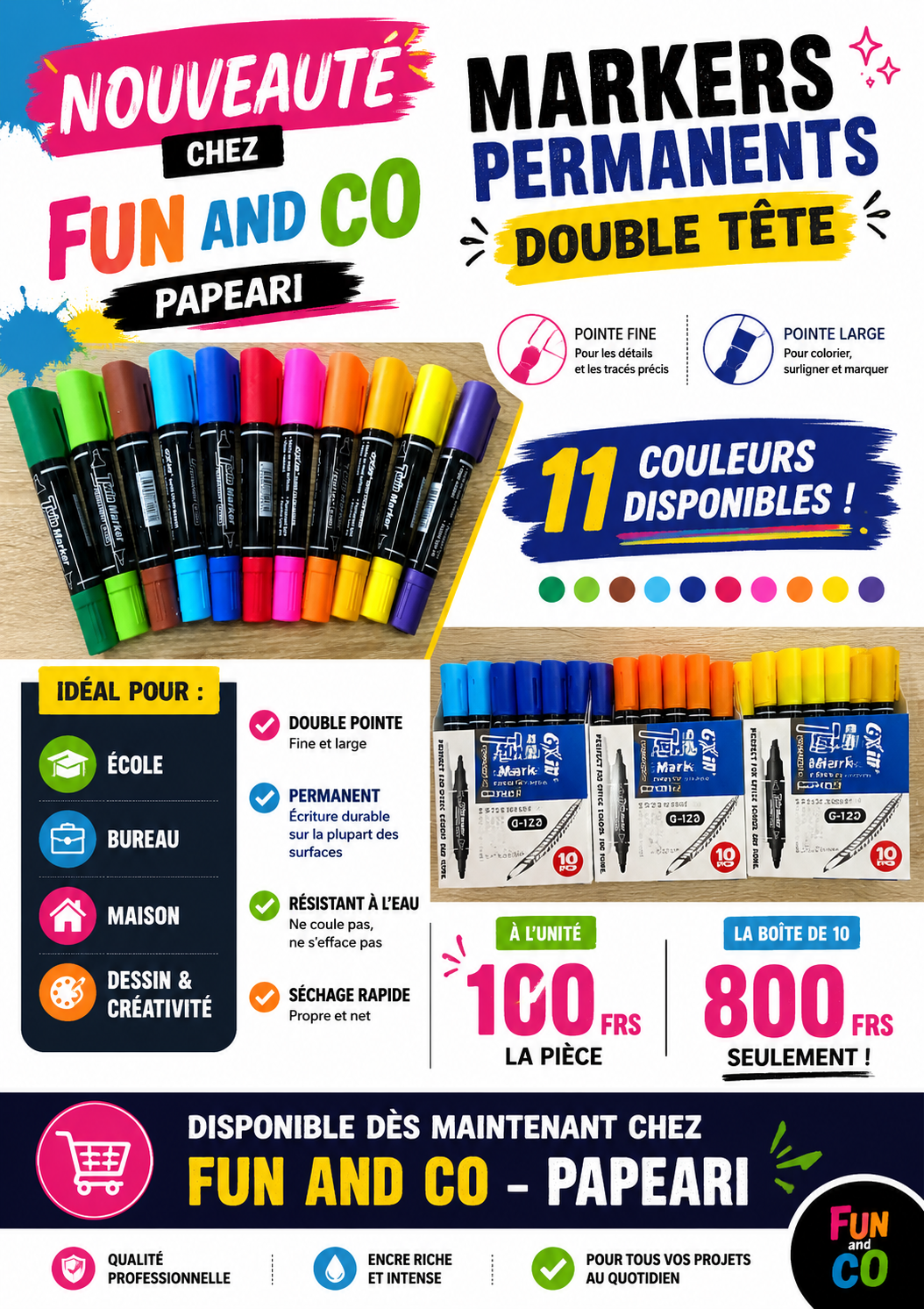 Boites de marker x10 à double tête